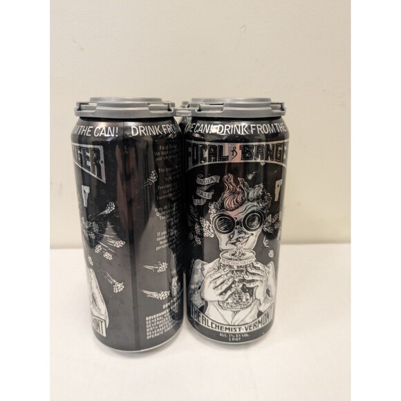 The Alchemist Focal Banger 4 EMPTY Beer Cans Lot & Carrier VT IPA Craft Brewery - Picture 4 of 6